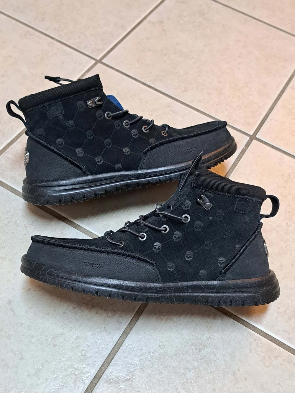 HEYDUDE x Jelly Roll Men's Bradley Suede Boot in Black/Black - Men's size 12